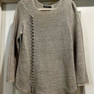 NIC+ZOE Women's Textured Cream Sweater